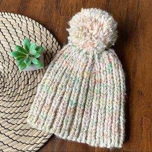NWT Madewell Chunky Wool Blend Pom-Pom Beanie
